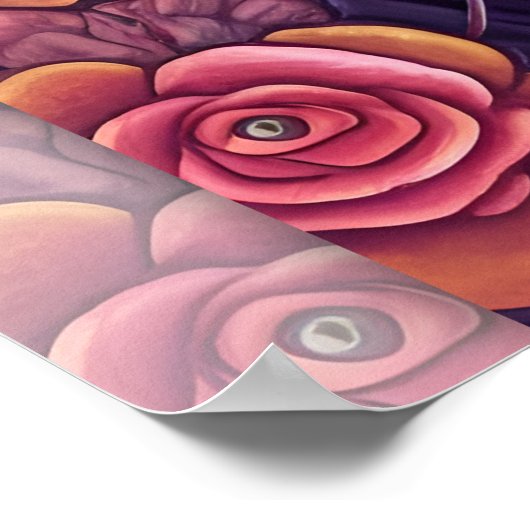 Vrouw in Sugar Skull Make-up Art Poster (Hoek)