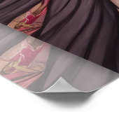 Vrouw in Sugar Skull Make-up - Sugar Skull Art Poster (Hoek)