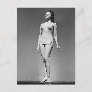Vrouw in Swimsuit Briefkaart