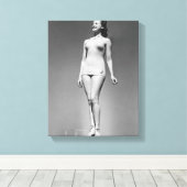 Vrouw in Swimsuit Canvas Afdruk (Insitu (Houten vloer))