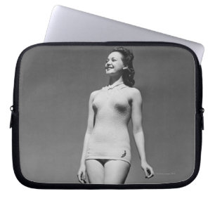 Vrouw in Swimsuit Laptop Sleeve