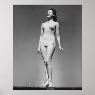 Vrouw in Swimsuit Poster