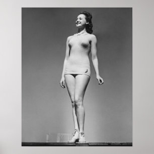 Vrouw in Swimsuit Poster