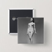 Vrouw in Swimsuit Vierkante Button 5,1 Cm (Voorkant /achterkant)