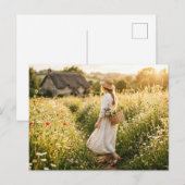 Vrouw in tarweveld briefkaart (Voorkant / Achterkant)