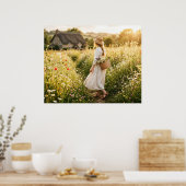 Vrouw in tarweveld poster (Keuken)