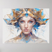 Vrouw in traditionele kledij poster (Voorkant)