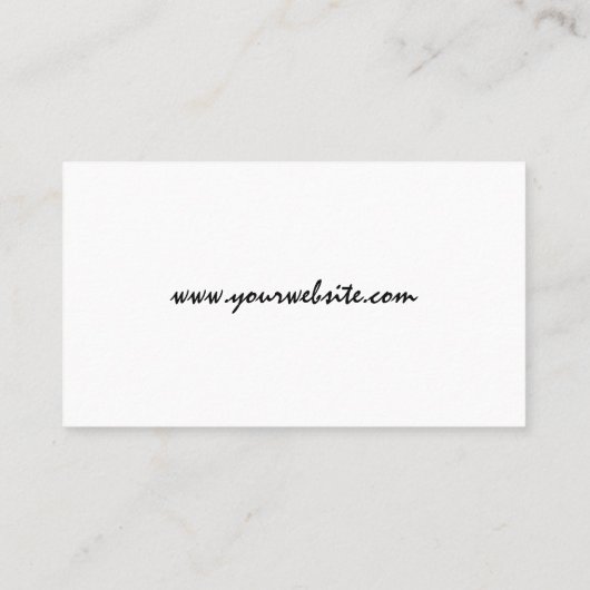 Vrouw in Trouwjurk | Gouden Bloemmotief Visitekaartje (Achterkant)