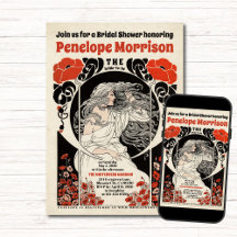 Vrouw in witte jurk en rode bloemen Vrijgezellenfe