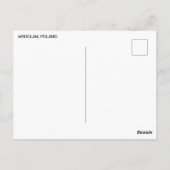 Vrouw in Wrocław, Polen Briefkaart (Achterkant)