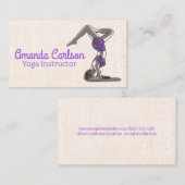 Vrouw in Yoga Pose Visitekaartje (Voorkant / Achterkant)