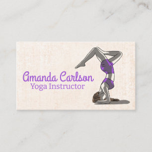 Vrouw in Yoga Pose Visitekaartje