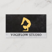Vrouw in yogahouding visitekaartje (Voorkant)