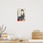 Vrouw in zomerkleding van Goyo Hashiguchi (1920) Poster (Keuken)