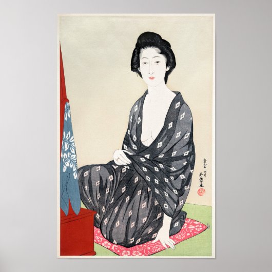 Vrouw in zomerkleding van Goyo Hashiguchi (1920) Poster (Voorkant)