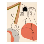 Vrouw in zonnebril Boho Style Foto Afdruk (Voorkant)