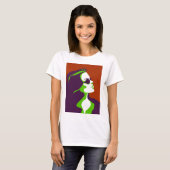 Vrouw in zonnebril t-shirt (Voorkant volledig)