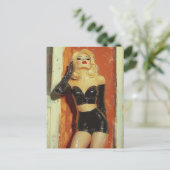  vrouw in zwart Briefkaart (Staand voorkant)