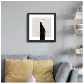 Vrouw in Zwarte Glam Modekunst Perfect Poster