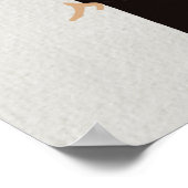 Vrouw in zwarte glamour modekunst poster (Hoek)