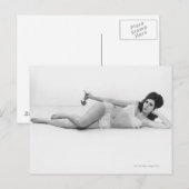 Vrouw in zwemkleding briefkaart (Voorkant / Achterkant)