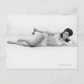 Vrouw in zwemkleding briefkaart (Voorkant)