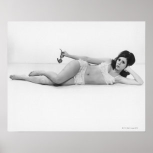 Vrouw in zwemkleding poster