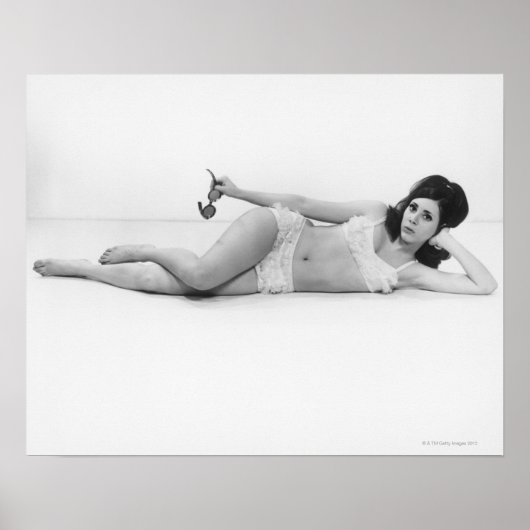 Vrouw in zwemkleding poster (Voorkant)