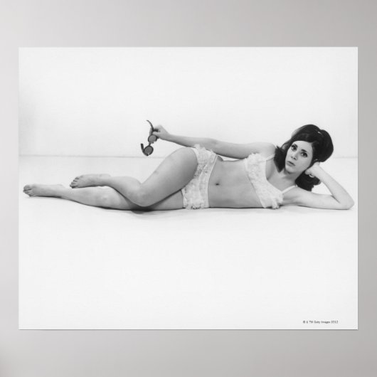 Vrouw in zwemkleding poster (Voorkant)