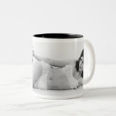 Vrouw in zwemkleding tweekleurige koffiemok (Voorkant rechts)