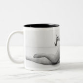 Vrouw in zwemkleding tweekleurige koffiemok (Links)