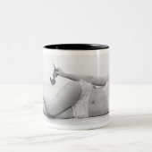 Vrouw in zwemkleding tweekleurige koffiemok (Center)