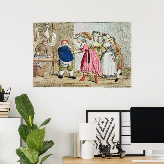 Vrouw Influence of the Devonshire Canvas Poster (Thuiskantoor)