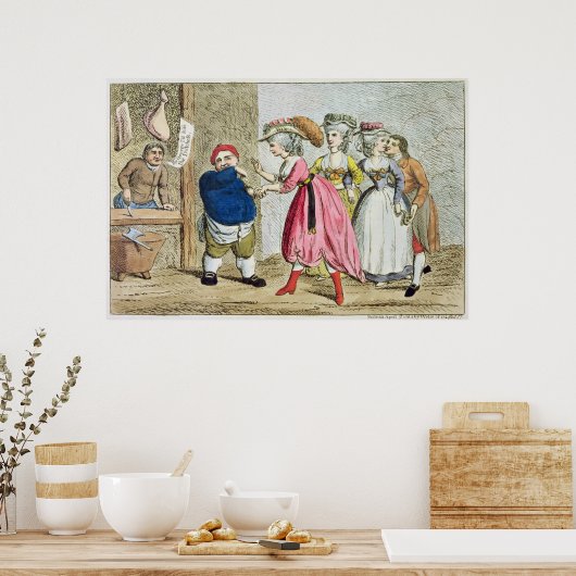 Vrouw Influence of the Devonshire Canvas Poster (Keuken)