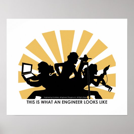 Vrouw-ingenieur poster: Zo zien we eruit Poster (Voorkant)