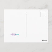 Vrouw inktportret Roze illustratiekunst Mode Briefkaart (Achterkant)