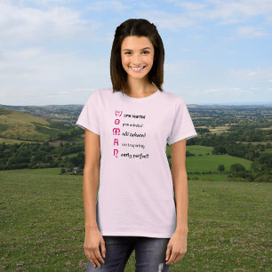 VROUW inspirerende teksttypografisch T-shirt