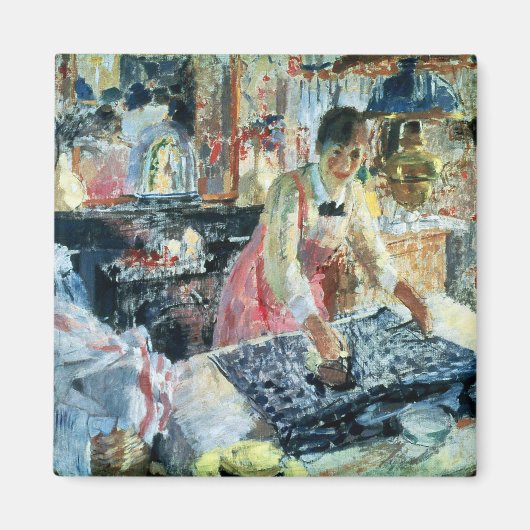 Vrouw Ironing, 1912 Magneet (Voorkant)