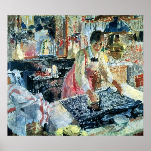 Vrouw Ironing, 1912 Poster (Voorkant)