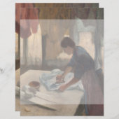 Vrouw Ironing door Edgar Degas (Voorkant / Achterkant)