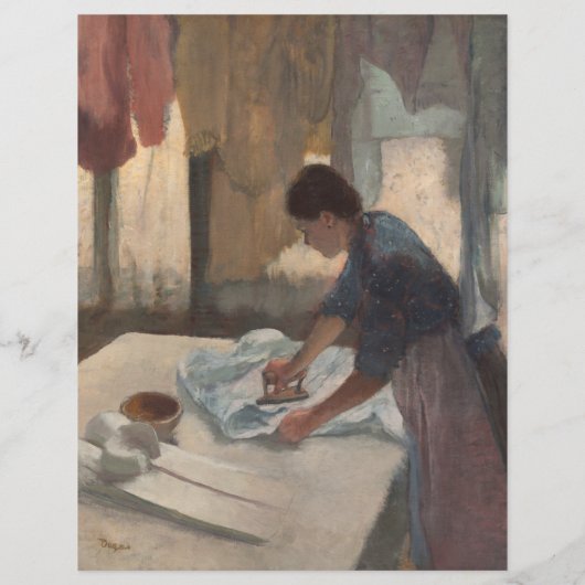Vrouw Ironing door Edgar Degas (Achterkant)