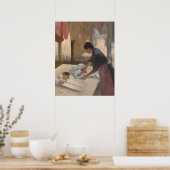 Vrouw Ironing - Edgar Degas Fine Art Poster (Keuken)
