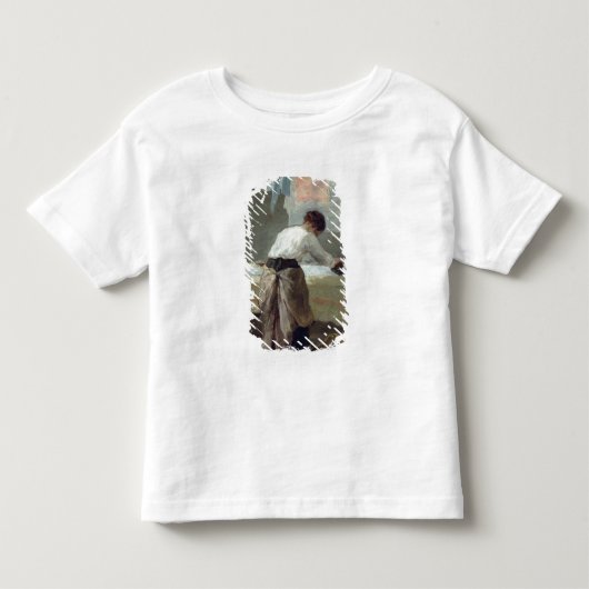 Vrouw Ironing Kinder Shirts (Voorkant)