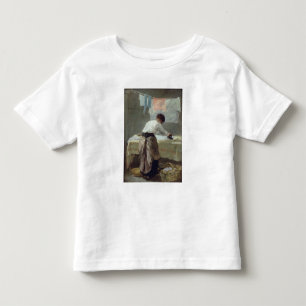 Vrouw Ironing Kinder Shirts