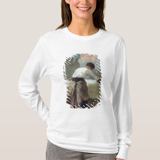 Vrouw Ironing T-shirt (Voorkant)