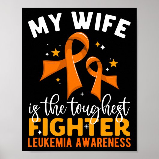 Vrouw is de zwaarste bestrijder van leukemie bewus poster (Voorkant)