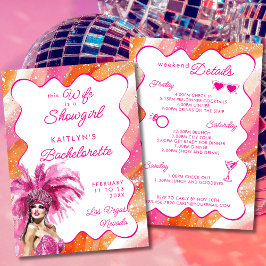Vrouw Is Een Showgirl Roze Bachelorette Reisplan Kaart