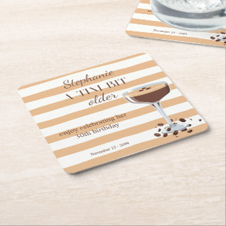 Vrouw is een tikkeltje ouder Espresso 30e verjaard Kartonnen Onderzetters