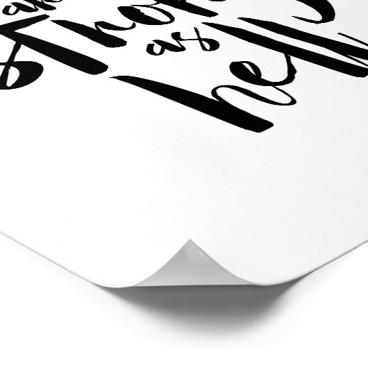 VROUW is sterk als hel, feministische motivatie Poster (Hoek)