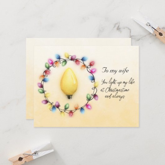 Vrouw, je verlicht mijn leven altijd met Kerstmis (Voorkant / Achterkant in situ)